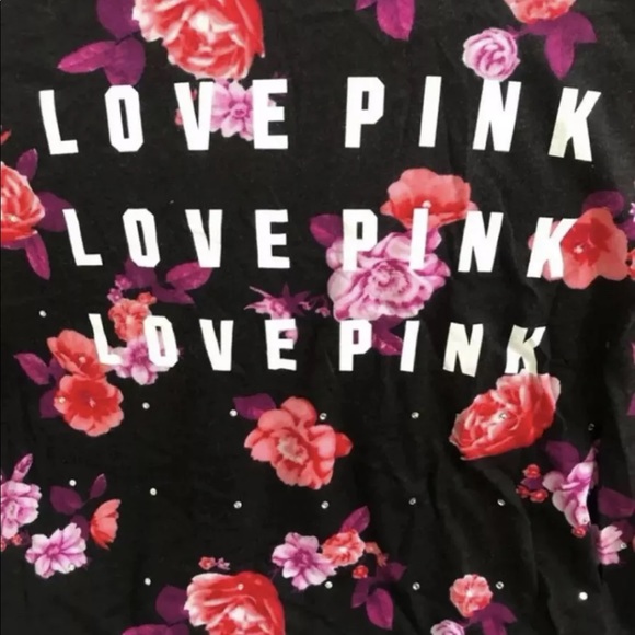 Victoria’s Secret pink floral Bling crop top - Picture 2 of 3